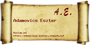 Adamovics Eszter névjegykártya